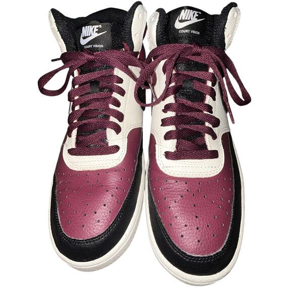 Nike Court Vision Mid Dark Beetroot DN3577-600 Athletic Running Shoes Men's 9 - Picture 2 of 7